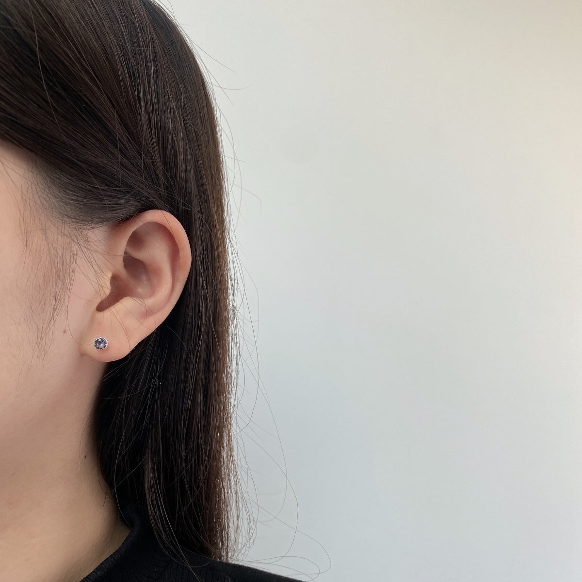[Love's Uplift]Sparkling Colorful Round Shape Earrings