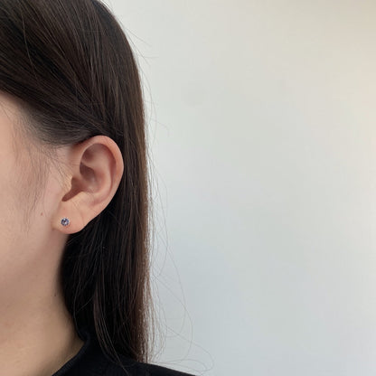 [Love's Uplift]Sparkling Colorful Round Shape Earrings
