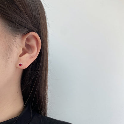 [Love's Uplift]Sparkling Colorful Round Shape Earrings
