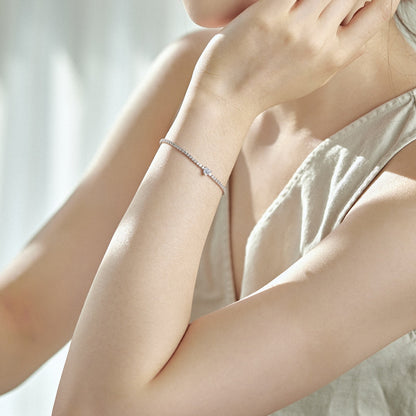 [Love's Uplift]0.5 Carat Elegant Romantic Heart Shape Lover Bracelet