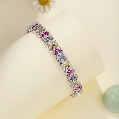 [Love's Uplift]Ornate Sparkling Round Cut Party Bracelet