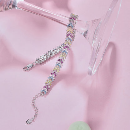 [Love's Uplift]Ornate Sparkling Round Cut Party Bracelet