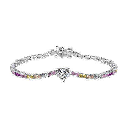[Love's Uplift]Delicate Romantic Heart Shape Lover Bracelet