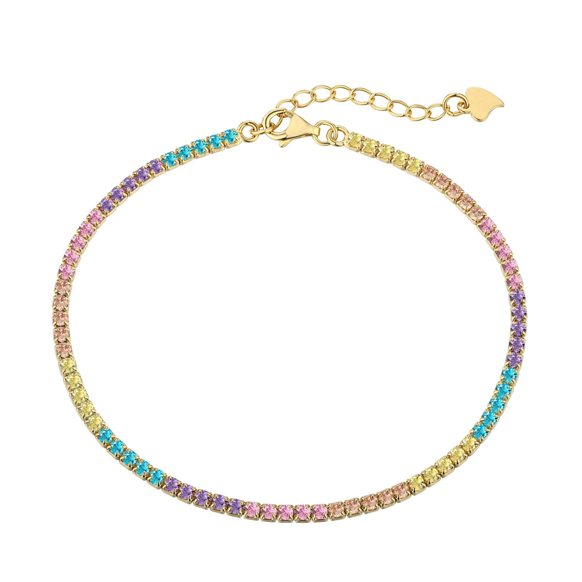 [Love's Uplift]Dazzling Colorful Round Cut Daily Bracelet