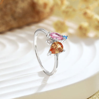 [Love's Uplift]Radiant Colorful Multi Cut Daily Ring