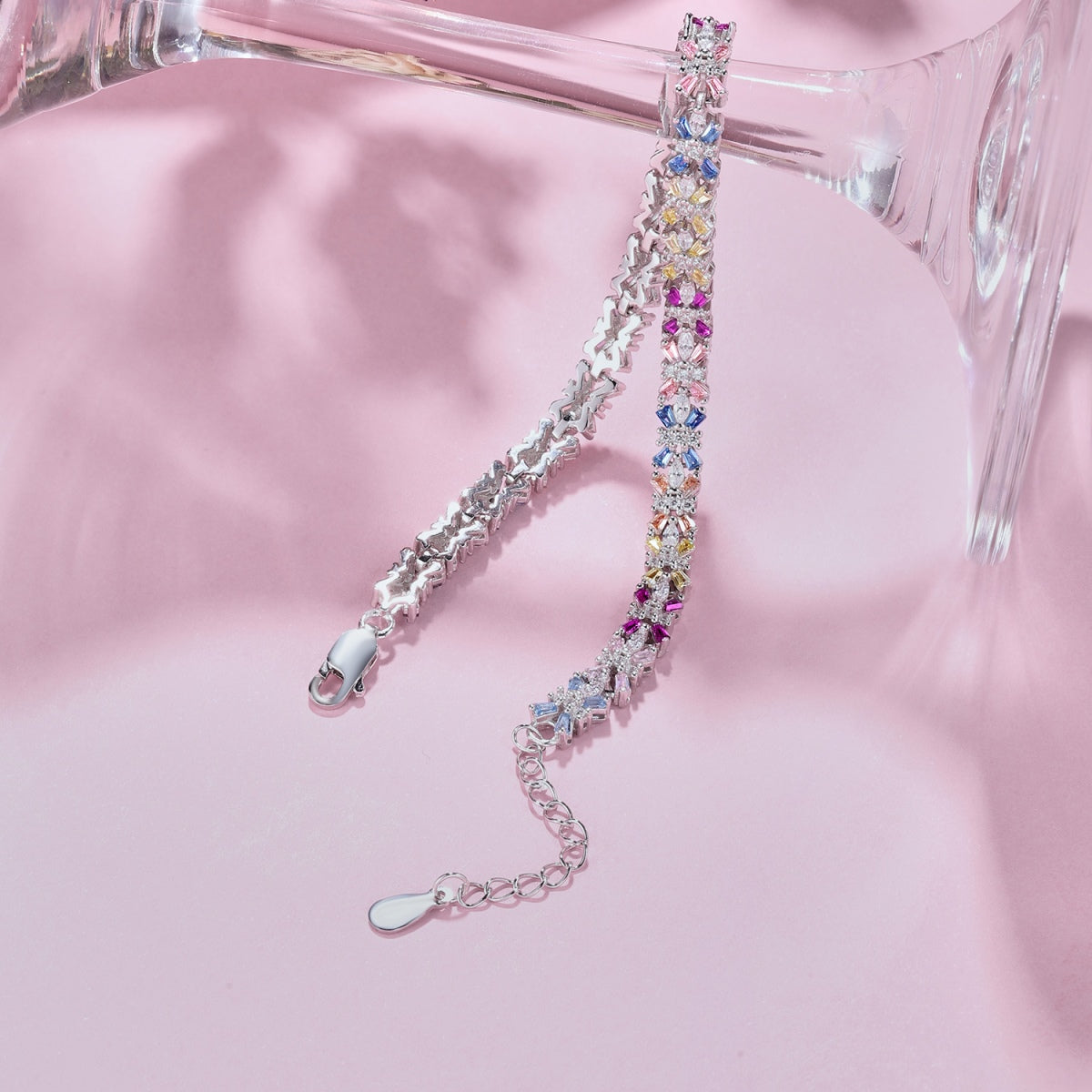 [Love's Uplift]Radiant Colorful Emerald Cut Party Bracelet