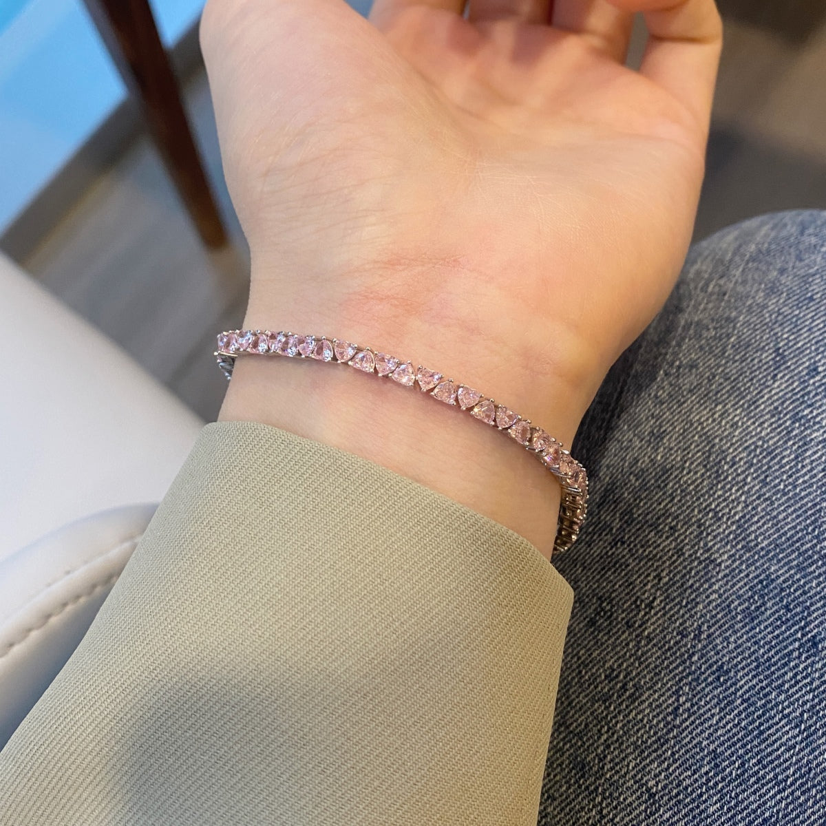 [Love's Uplift]Dazzling Romantic Heart Shape Lover Bracelet