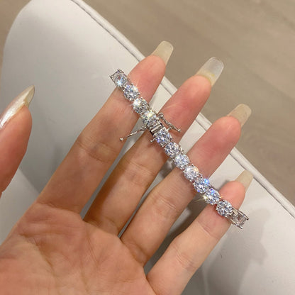 [Love's Uplift]Ornate Sparkling Round Cut Wedding Bracelet