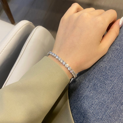 [Love's Uplift]Ornate Sparkling Round Cut Wedding Bracelet