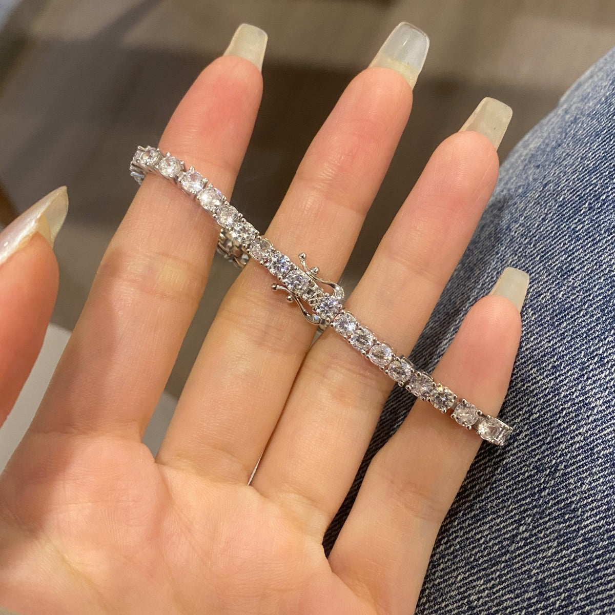 [Love's Uplift]Luxurious Ornate Round Cut Tennis Bracelet
