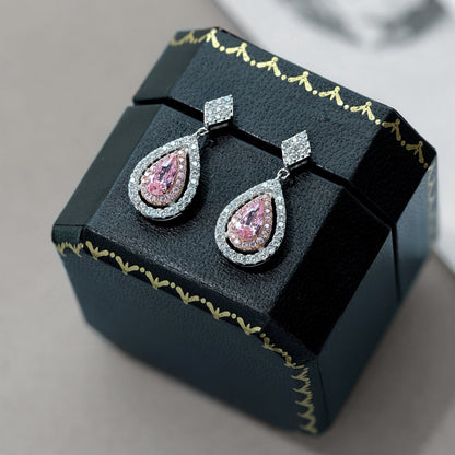 [Love's Uplift]Ornate Delicate Water Drop Shape Banquet Earrings