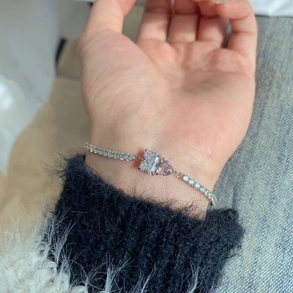 [Love's Uplift]Dazzling Unique Multi Shape Lover Bracelet