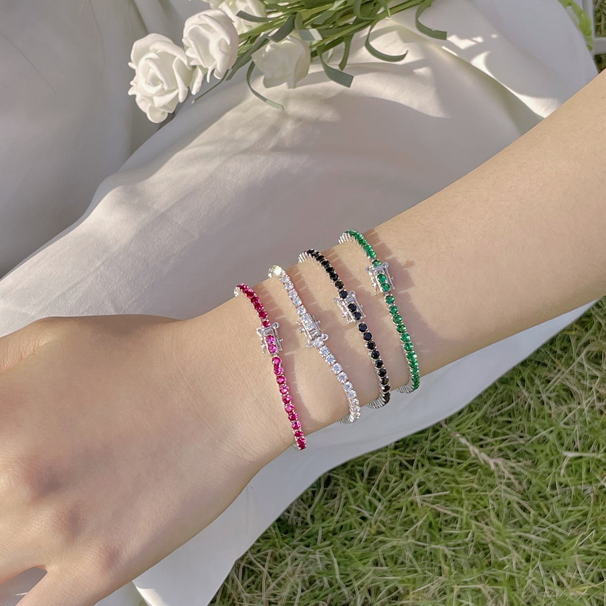 [Love's Uplift]Radiant Colorful Round Cut Party Bracelet