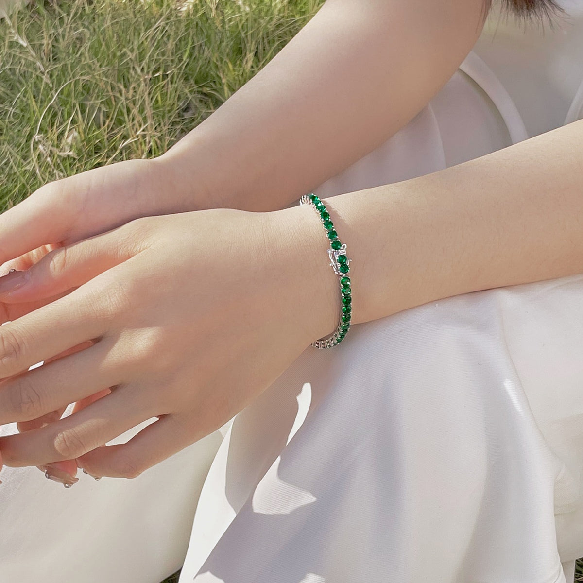 [Love's Uplift]Radiant Colorful Round Cut Party Bracelet