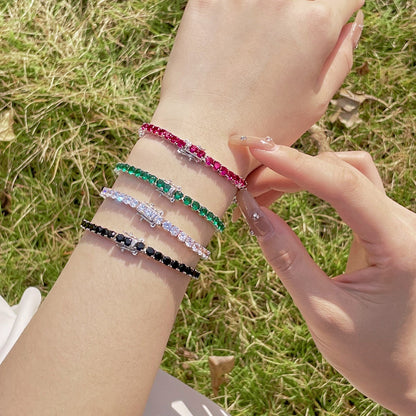 [Love's Uplift]Radiant Colorful Round Cut Party Bracelet