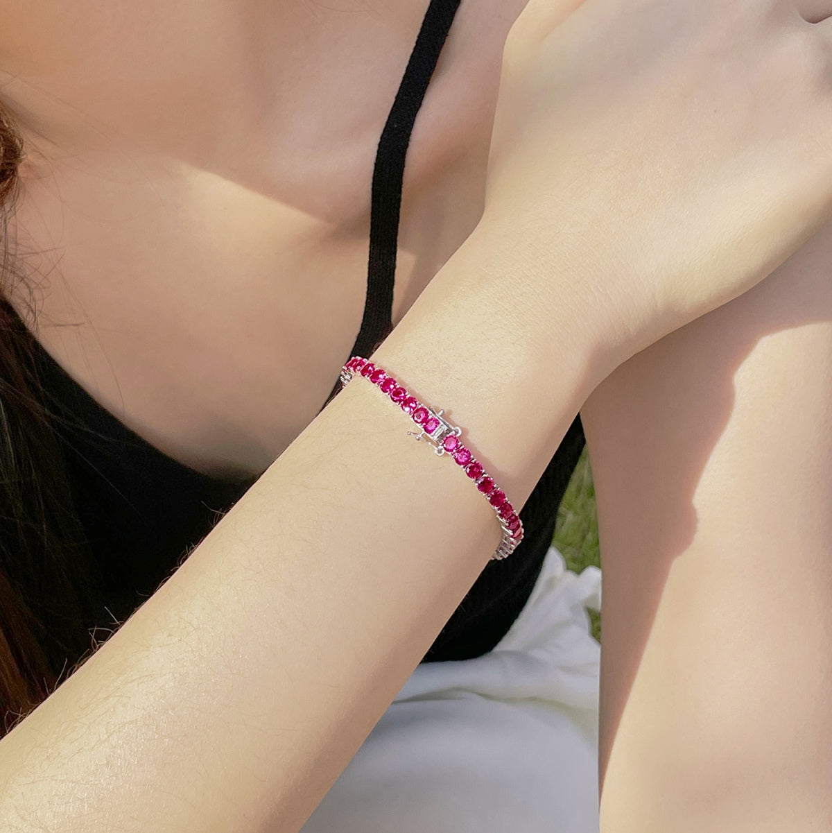 [Love's Uplift]Radiant Colorful Round Cut Party Bracelet