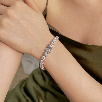 [Love's Uplift]0.75 Carat Dazzling Round Cut Wedding Bracelet