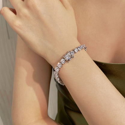[Love's Uplift]0.75 Carat Dazzling Round Cut Wedding Bracelet