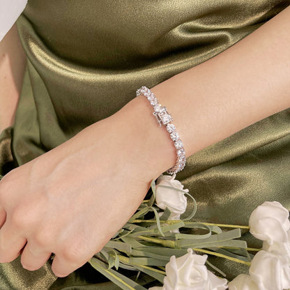 [Love's Uplift]Ornate Sparkling Round Cut Wedding Bracelet