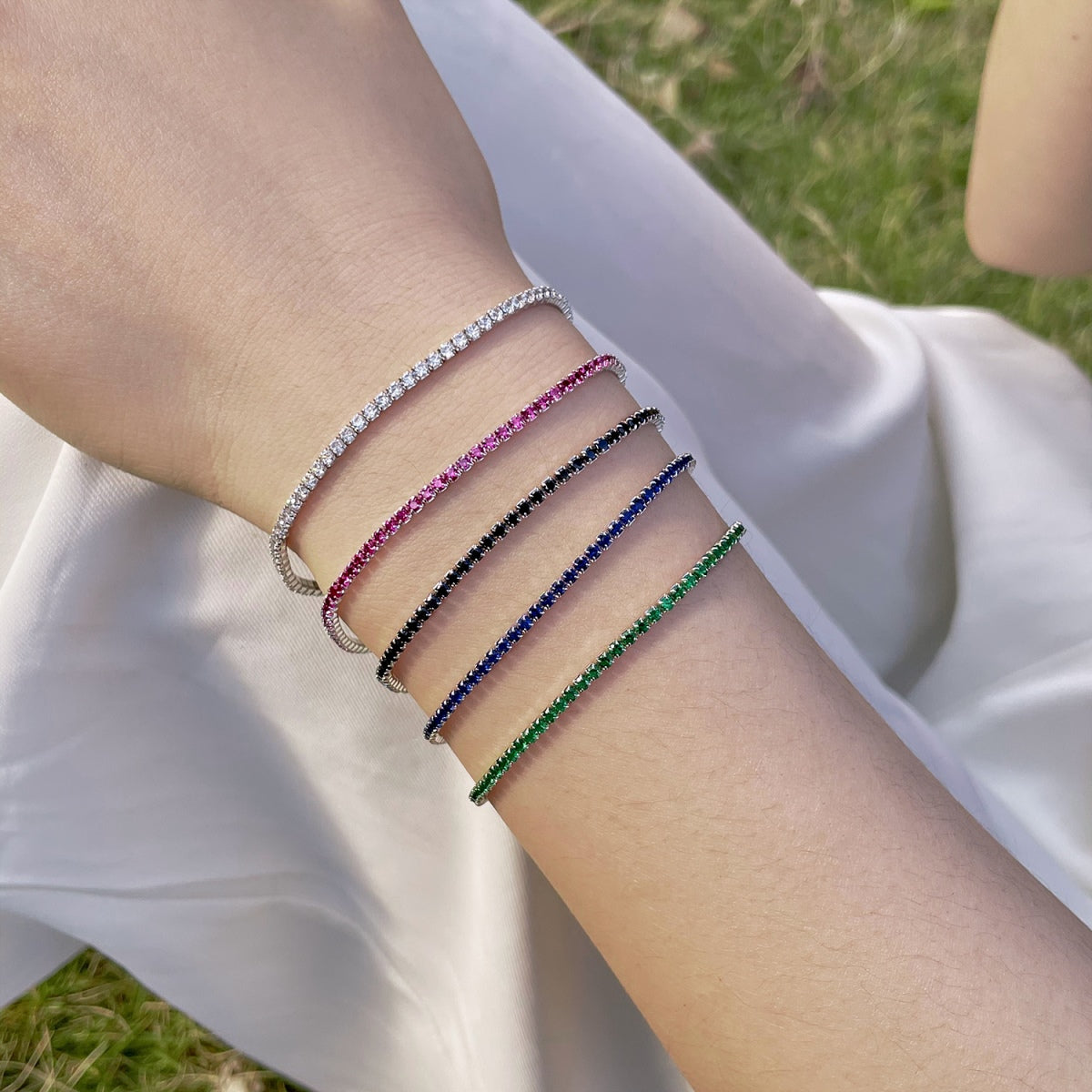 [Love's Uplift]Radiant Colorful Round Cut Party Bracelet