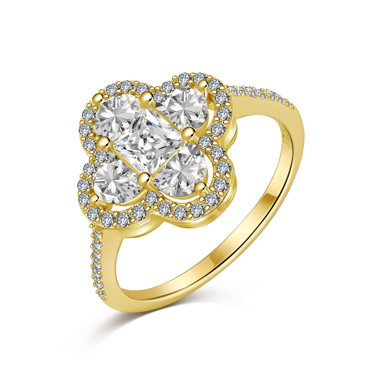 [Love's Uplift]Luxurious Eternity Flower Shape Banquet Ring