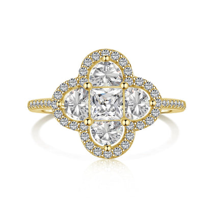 [Love's Uplift]Luxurious Eternity Flower Shape Banquet Ring