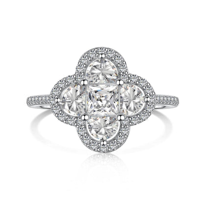 [Love's Uplift]Luxurious Eternity Flower Shape Banquet Ring