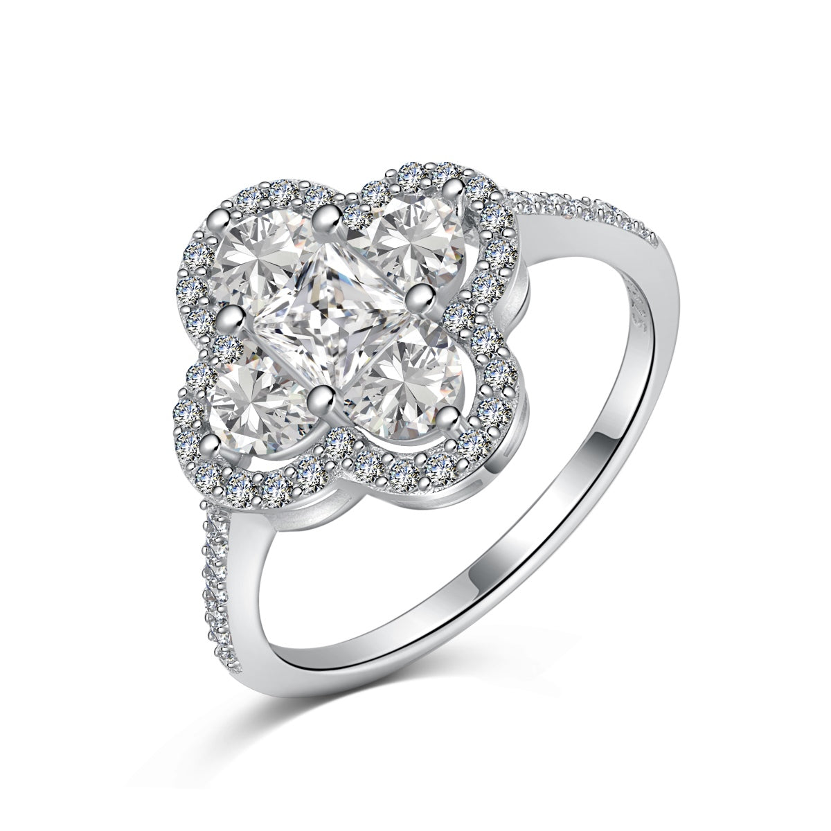 [Love's Uplift]Luxurious Eternity Flower Shape Banquet Ring