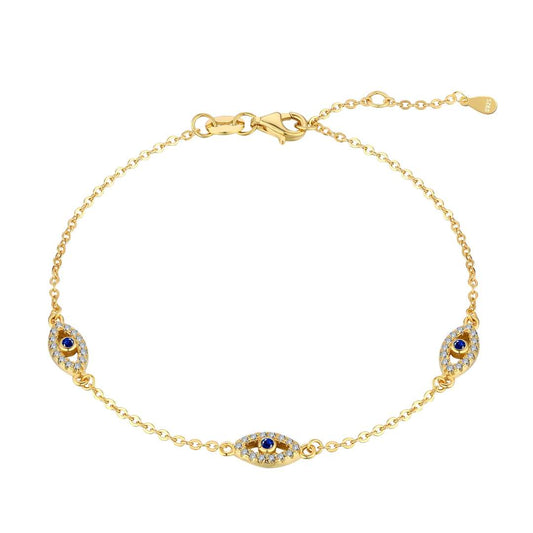 [Love's Uplift]Evil Eye Shape Pendent Necklace