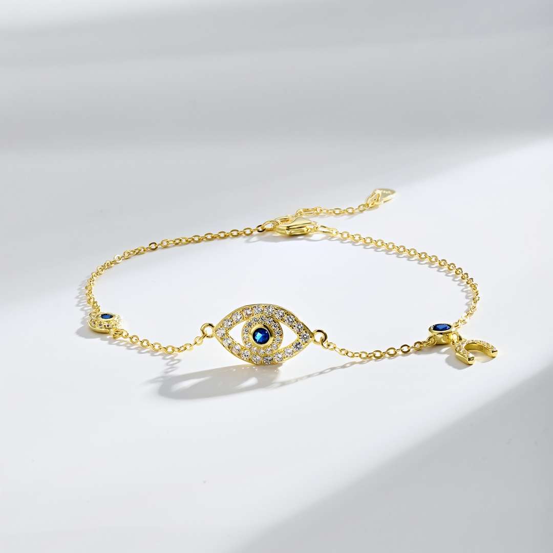 [Love's Uplift]Dainty Eye Shape Necklace