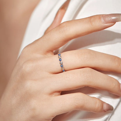 [Love's Uplift]Radiant Colorful Round Shape Daily Ring