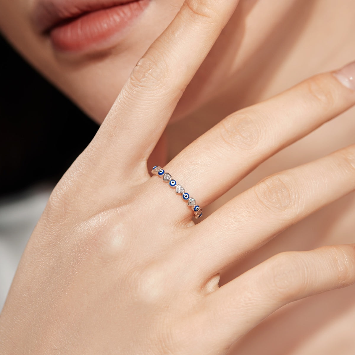 [Love's Uplift]Radiant Colorful Round Shape Daily Ring