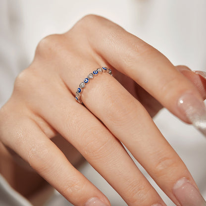[Love's Uplift]Radiant Colorful Round Shape Daily Ring