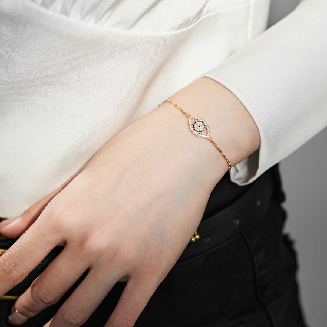[Love's Uplift]Dazzling Eye Shape Necklace