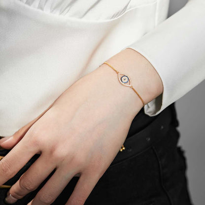 [Love's Uplift]Dazzling Eye Shape Necklace