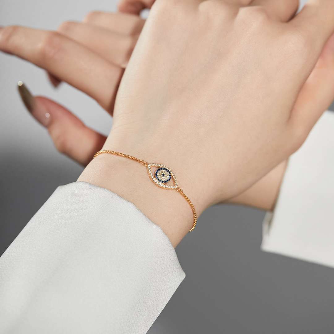 [Love's Uplift]Dazzling Eye Shape Necklace