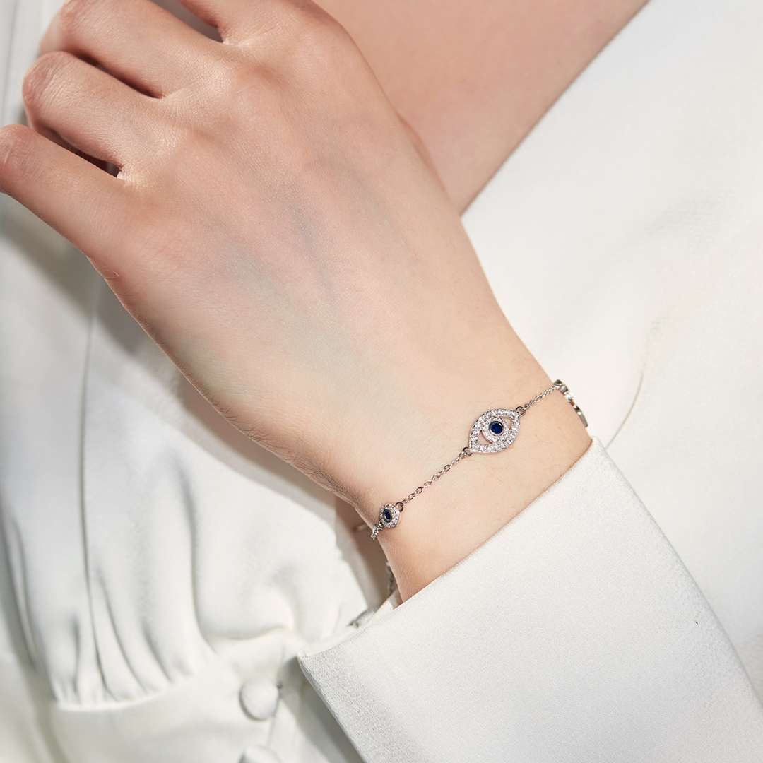 [Love's Uplift]Dainty Eye Shape Necklace
