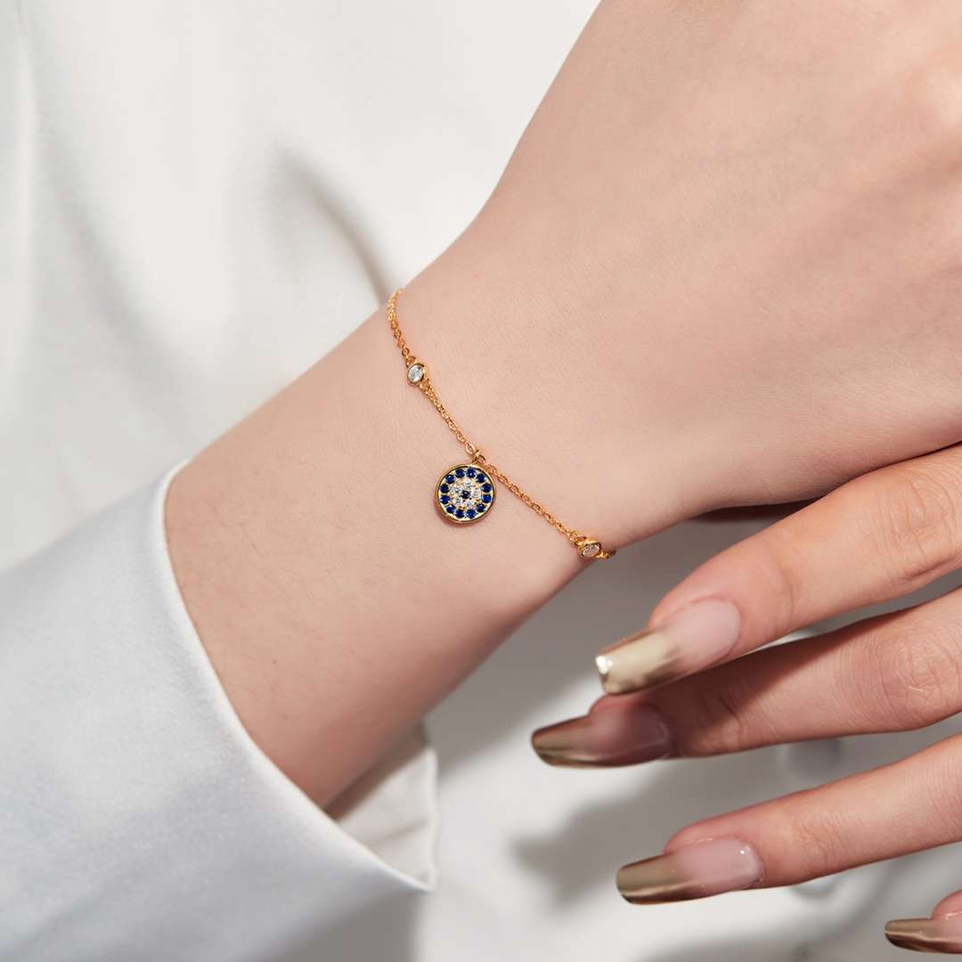 [Love's Uplift]Devil's Eye Round Shape Bracelet