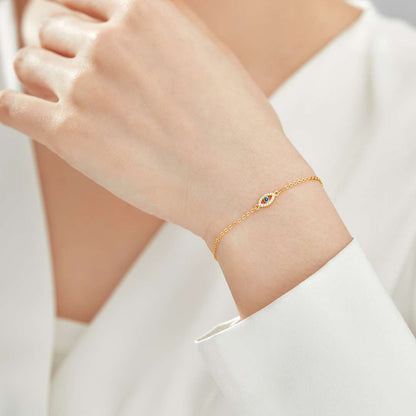 [Love's Uplift]Evil Eye Shape Necklace