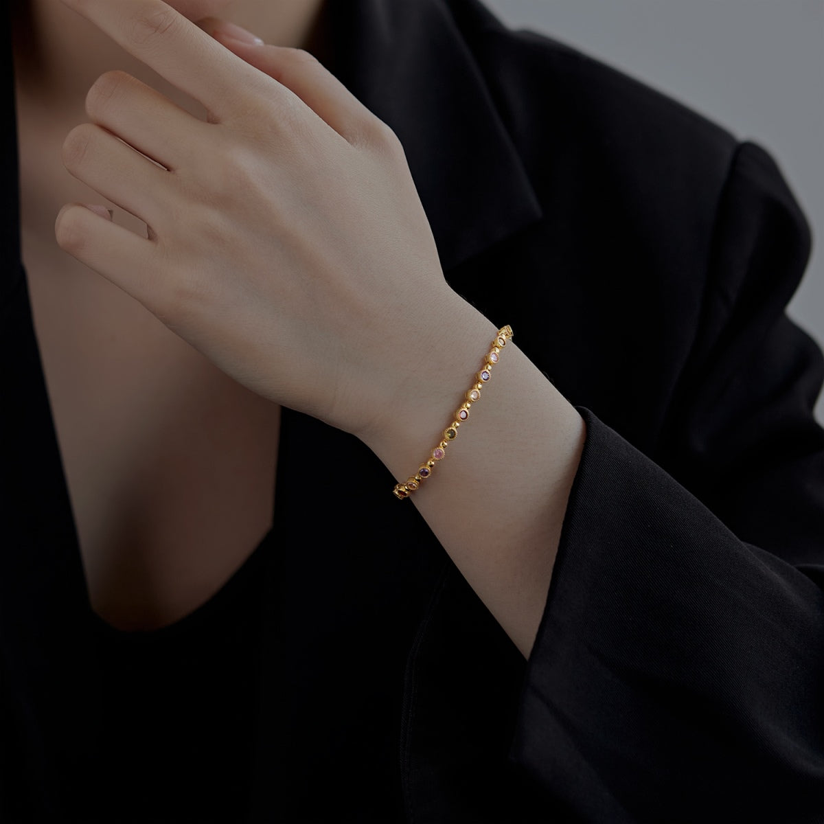 [Love's Uplift]Sparkling Exquisite Round Cut Party Bracelet