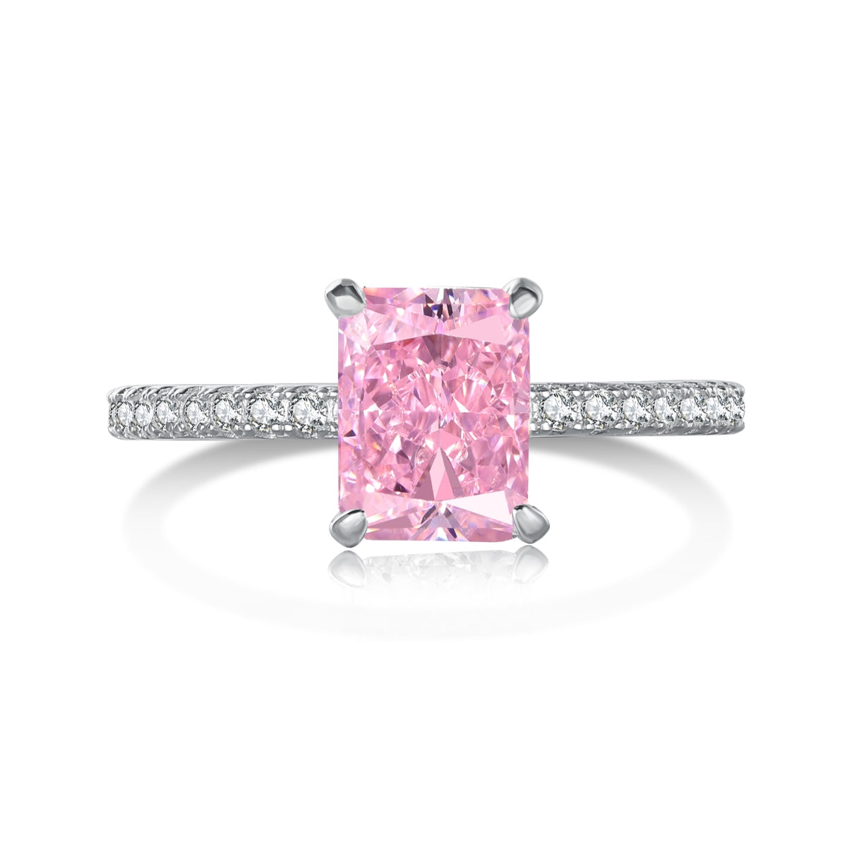 [Love's Uplift]2.0 Carat Dazzling Sparkling Radiant Cut Party Ring