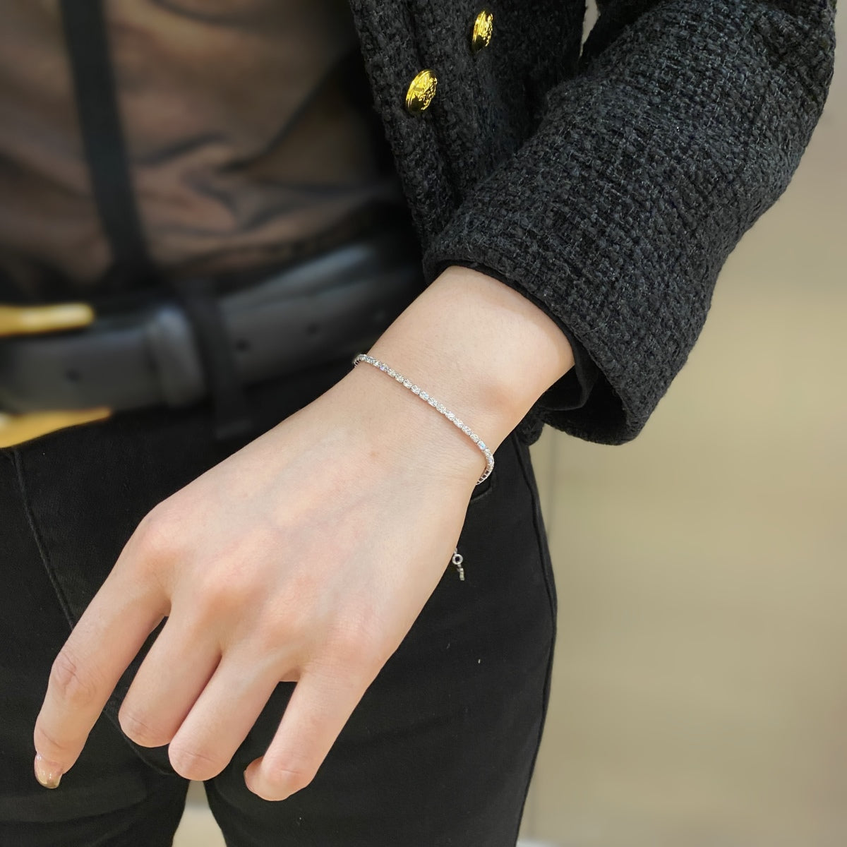 [Love's Uplift]Elegant Emerald Cut Daily Bracelet