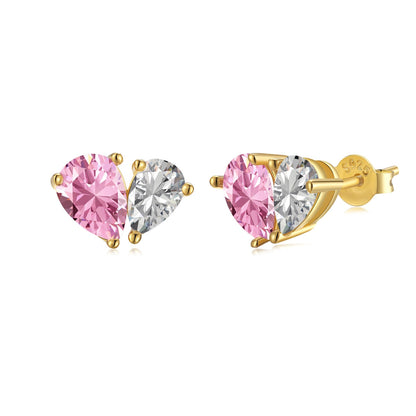 [Love's Uplift]Dazzling Elegant Heart Cut Lover Earrings