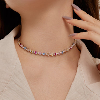 [Love's Uplift]Radiant Colorful Rainbow Necklace