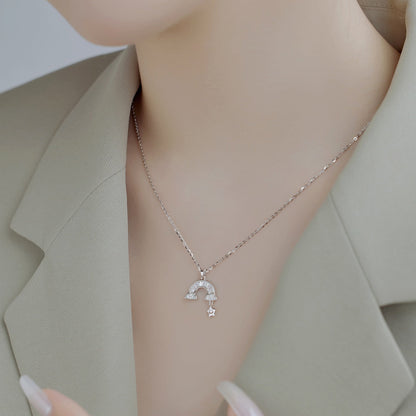 [Love's Uplift]Unique Rainbow Star Necklace