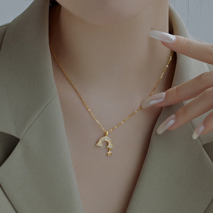 [Love's Uplift]Unique Rainbow Star Necklace