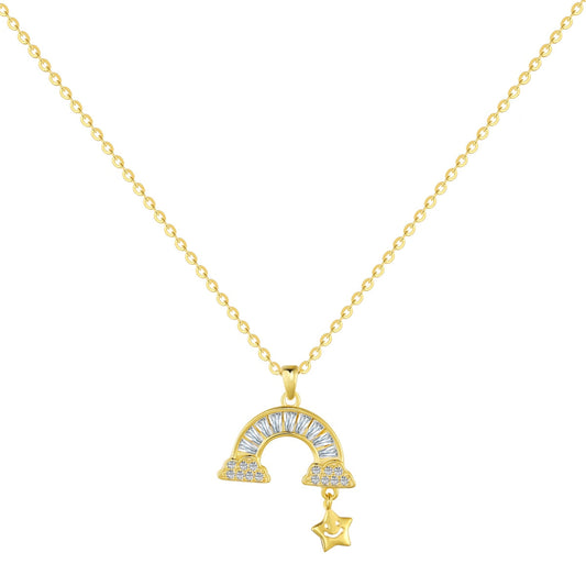 [Love's Uplift]Unique Rainbow Star Necklace