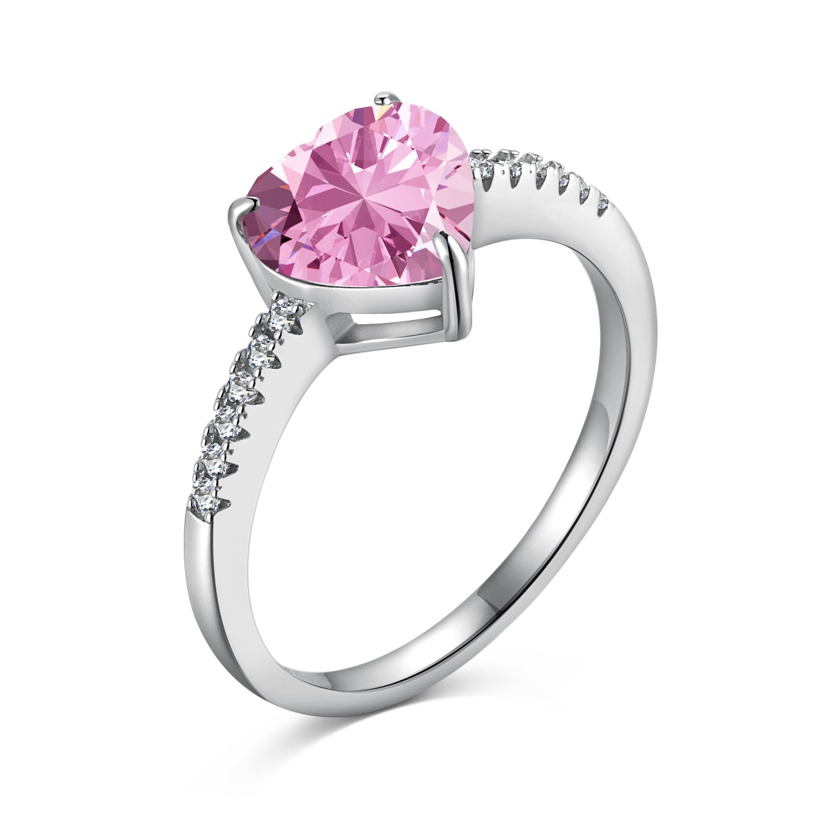 [Love's Uplift]2.0 Carat Dazzling Lustrous Heart Cut Lover Ring