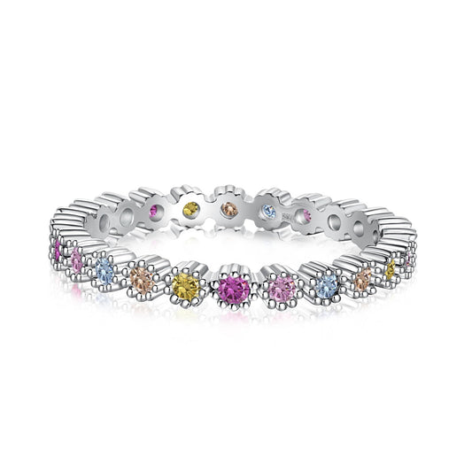 [Love's Uplift]Exquisite Colorful Round Cut Party Ring