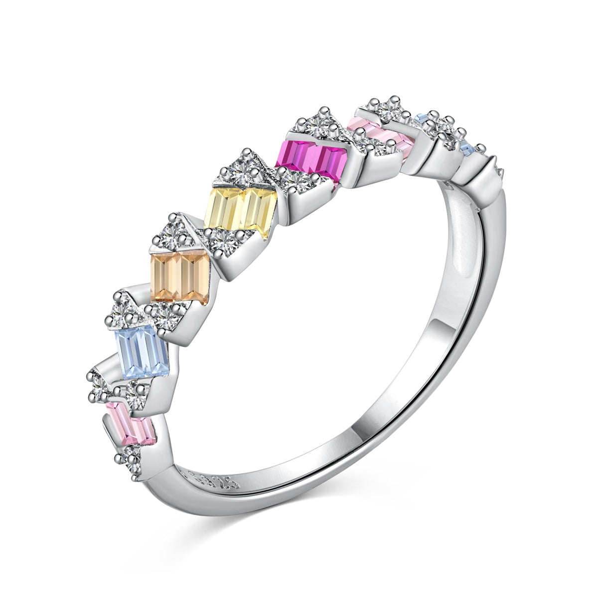 [Love's Uplift]Delicate Vibrant Emerald Cut Daily Ring